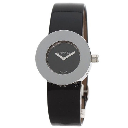 CHANEL Watches Quartz H0579 Stainless Steel, Leather Silver La Ronde black dial Women Used Authentic