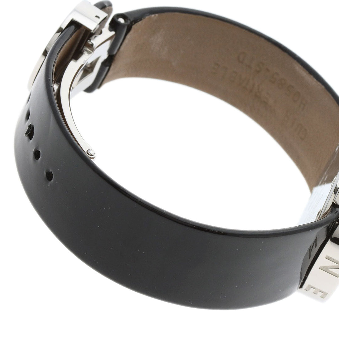 CHANEL Watches Quartz H0579 Stainless Steel, Leather Silver La Ronde black dial Women Used Authentic