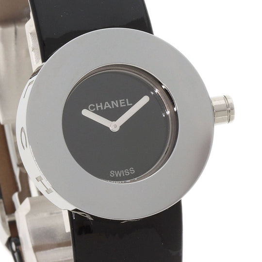 CHANEL Watches Quartz H0579 Stainless Steel, Leather Silver La Ronde black dial Women Used Authentic