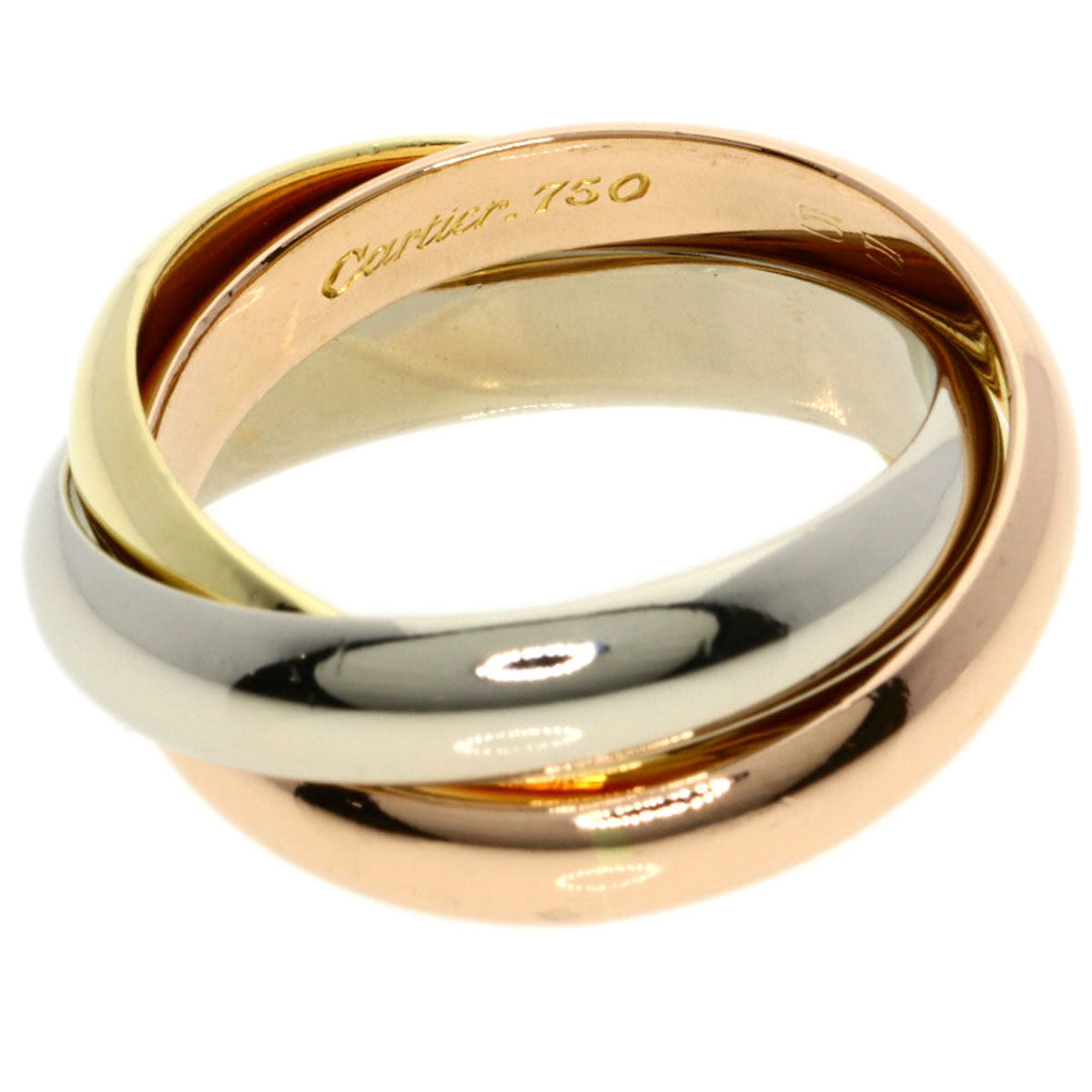 CARTIER Ring K18YG , K18WG , K18PG gold Trinity Women Used Authentic