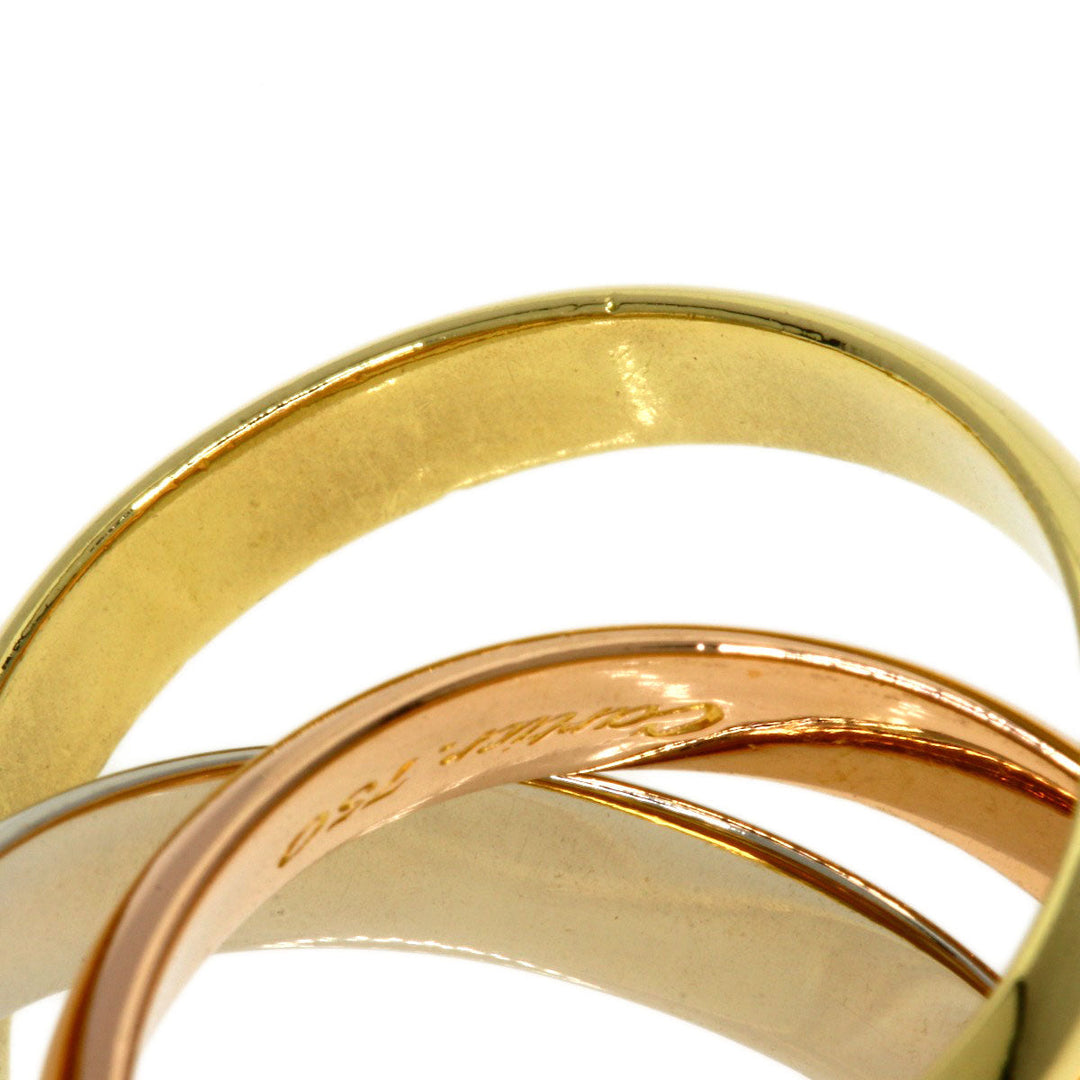 CARTIER Ring K18YG , K18WG , K18PG gold Trinity Women Used Authentic
