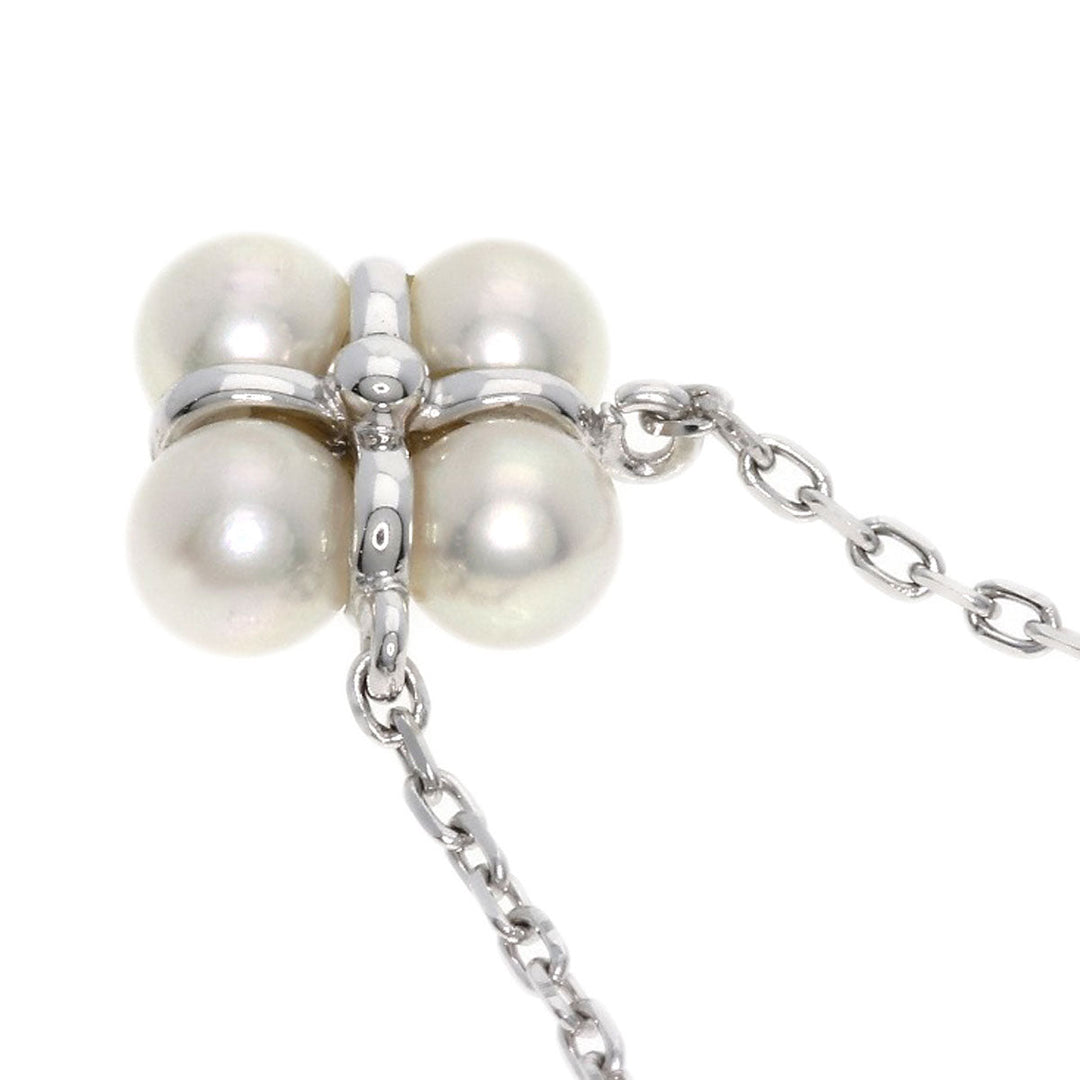 MIKIMOTO Necklace K18WG Silver Baby Pearl Pearl Perlita Women Used Authentic