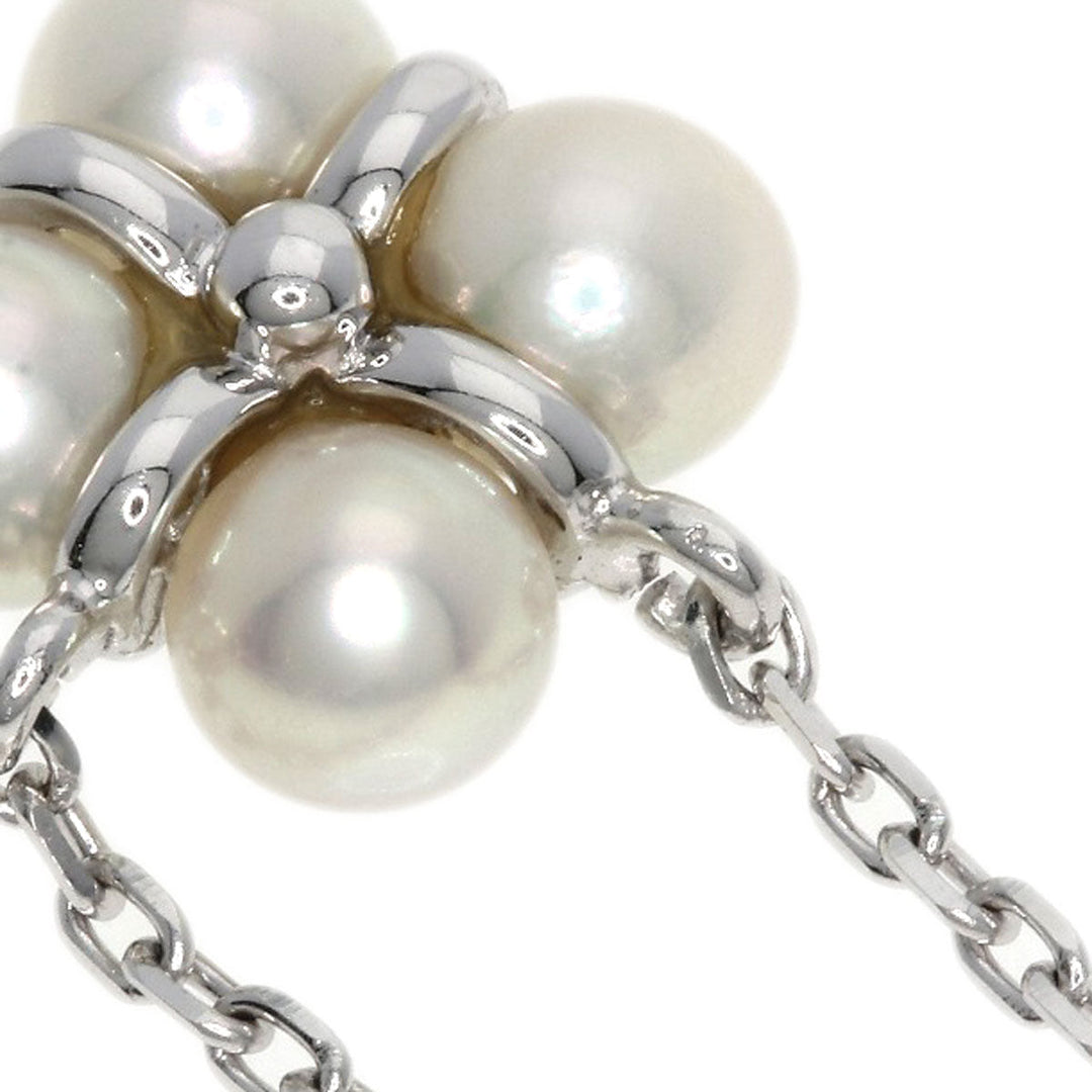 MIKIMOTO Necklace K18WG Silver Baby Pearl Pearl Perlita Women Used Authentic