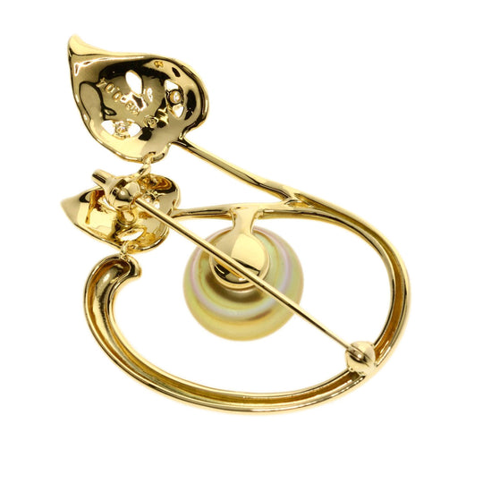 TASAKI Brooch 18K Yellow Gold gold Golden Pearl Diamond