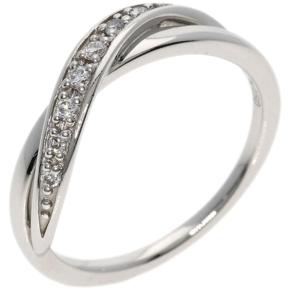4℃ Ring PT950 Silver diamond Women Used Authentic