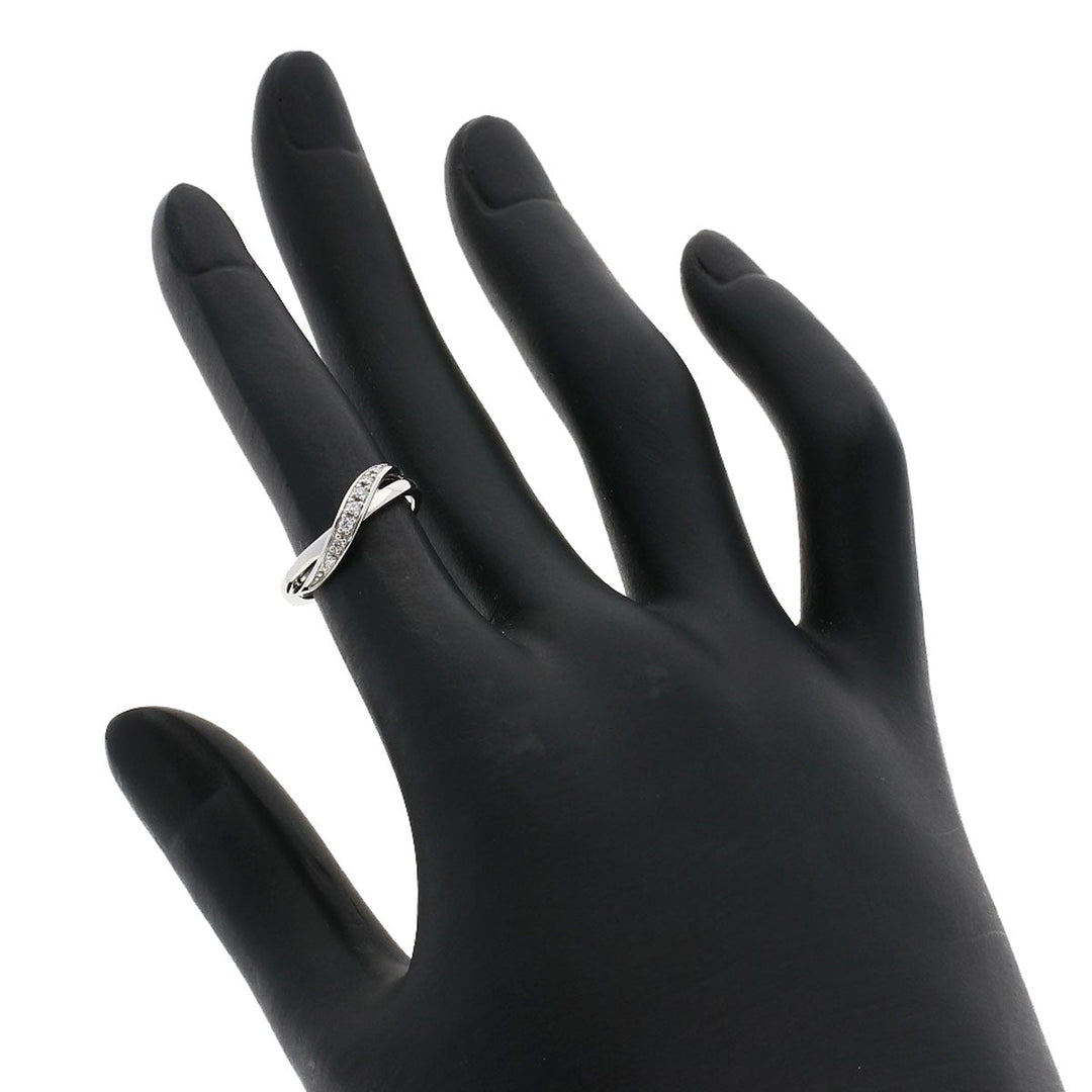 4℃ Ring PT950 Silver diamond Women Used Authentic