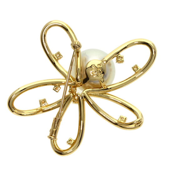 TASAKI Brooch 18K Yellow Gold gold White butterfly pearl pearl diamond Women Used Authentic