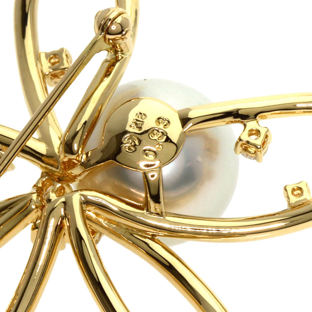 TASAKI Brooch 18K Yellow Gold gold White butterfly pearl pearl diamond Women Used Authentic