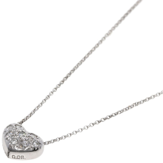 TASAKI Necklace K18WG Silver Heart diamond