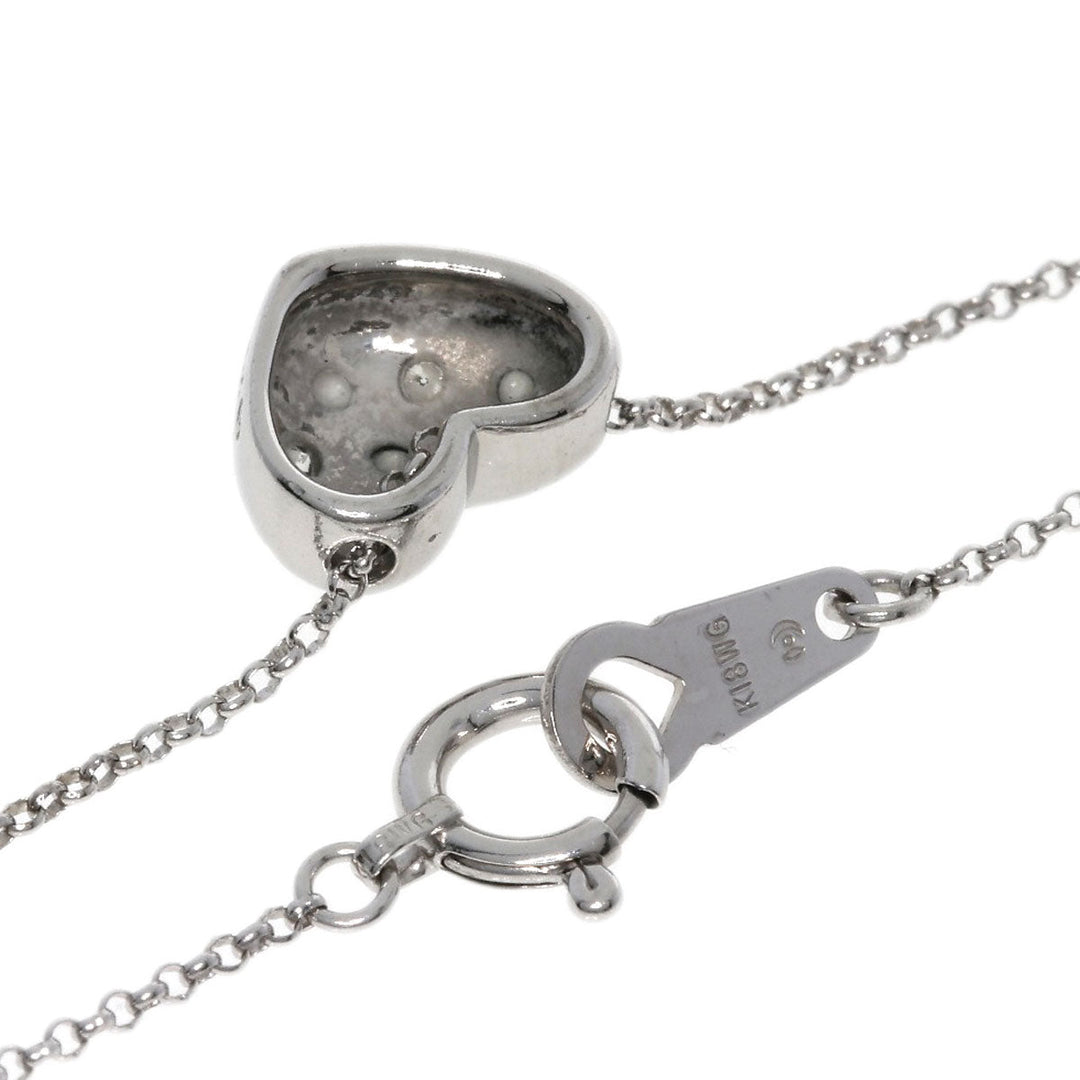 TASAKI Necklace K18WG Silver Heart diamond