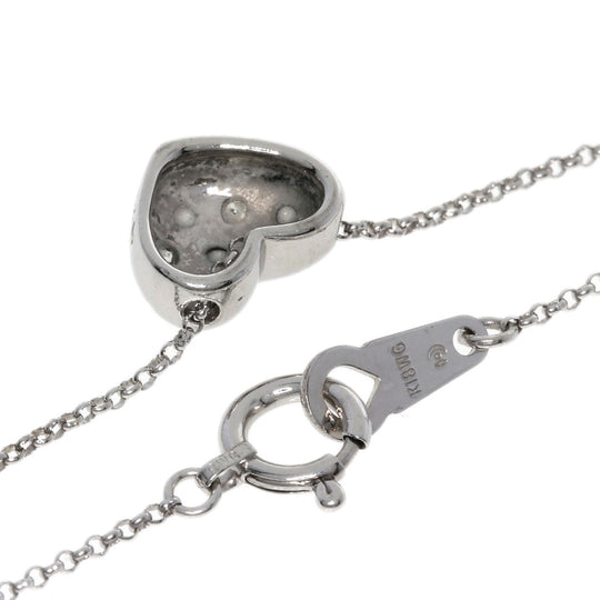 TASAKI Necklace K18WG Silver Heart diamond
