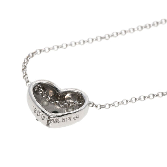 TASAKI Necklace K18WG Silver Heart diamond