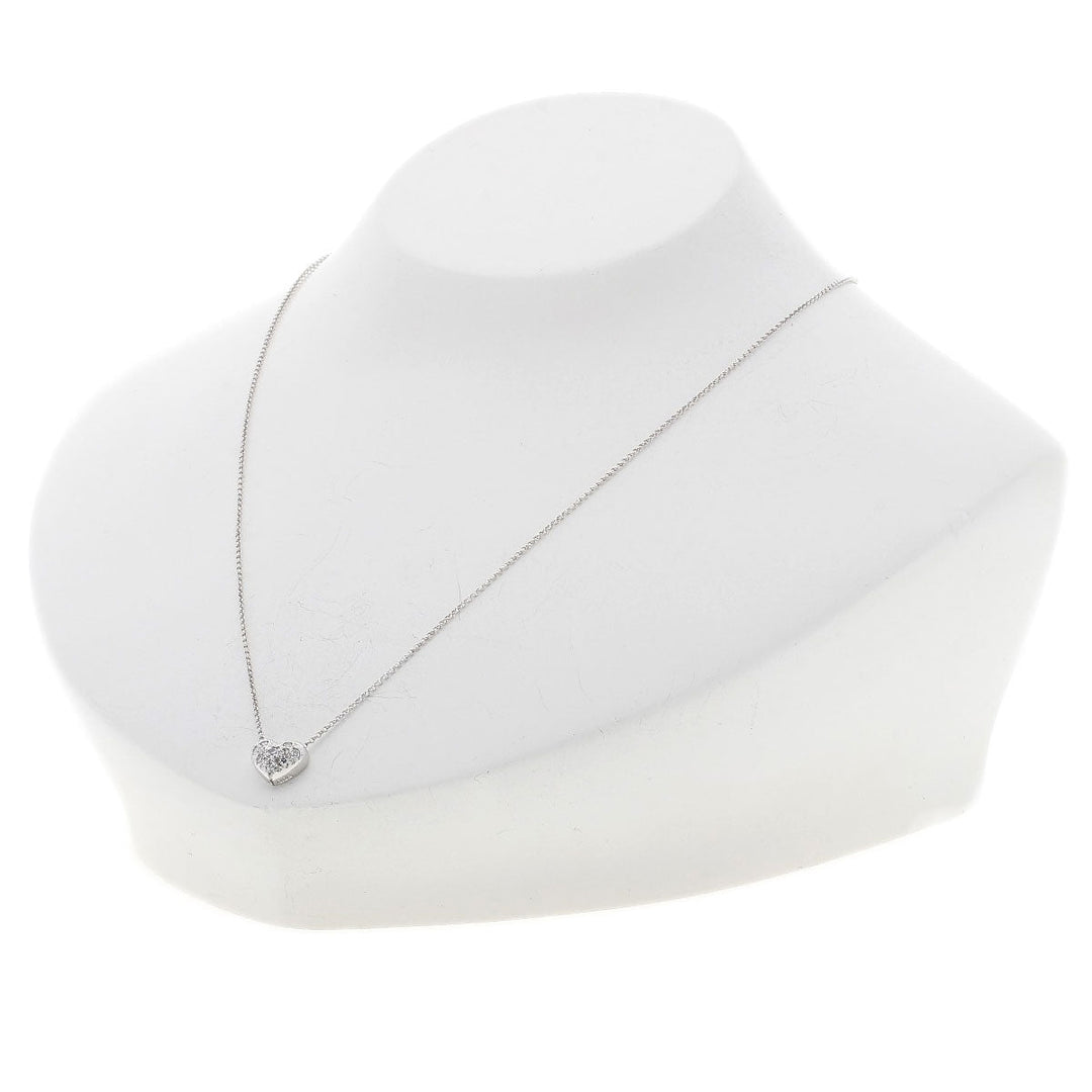 TASAKI Necklace K18WG Silver Heart diamond