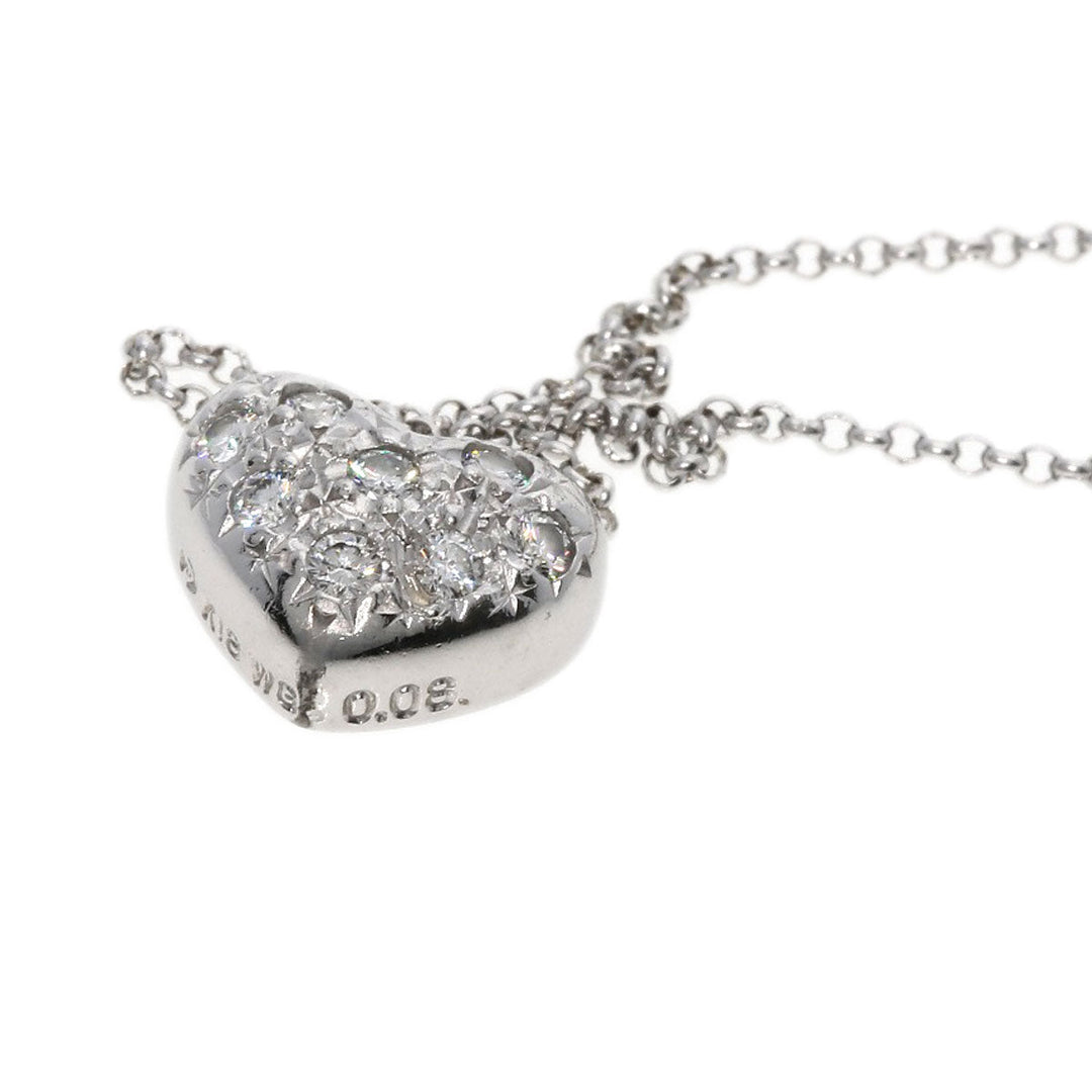 TASAKI Necklace K18WG Silver Heart diamond