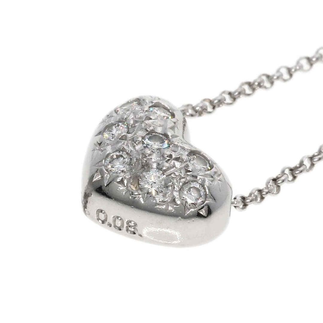 TASAKI Necklace K18WG Silver Heart diamond