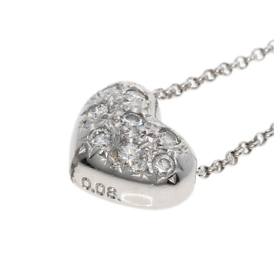TASAKI Necklace K18WG Silver Heart diamond