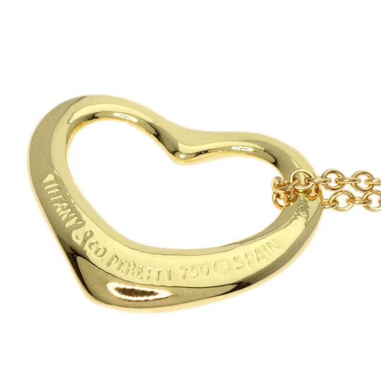TIFFANY&Co. Necklace 18K Yellow Gold gold Open heart Women Used Authentic