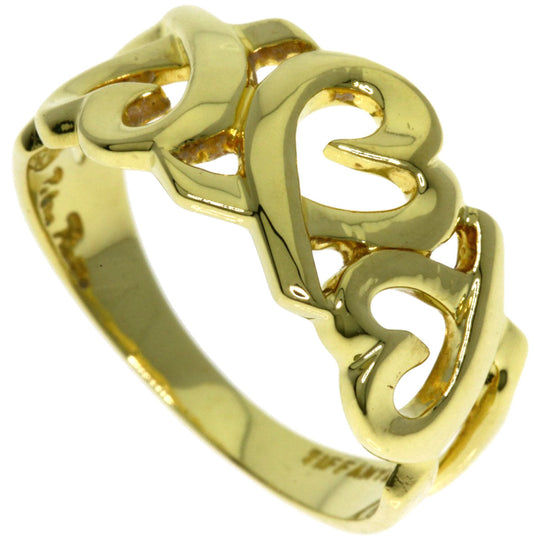 TIFFANY&Co. Ring 18K Yellow Gold gold Triple rubbing heart Women Used Authentic