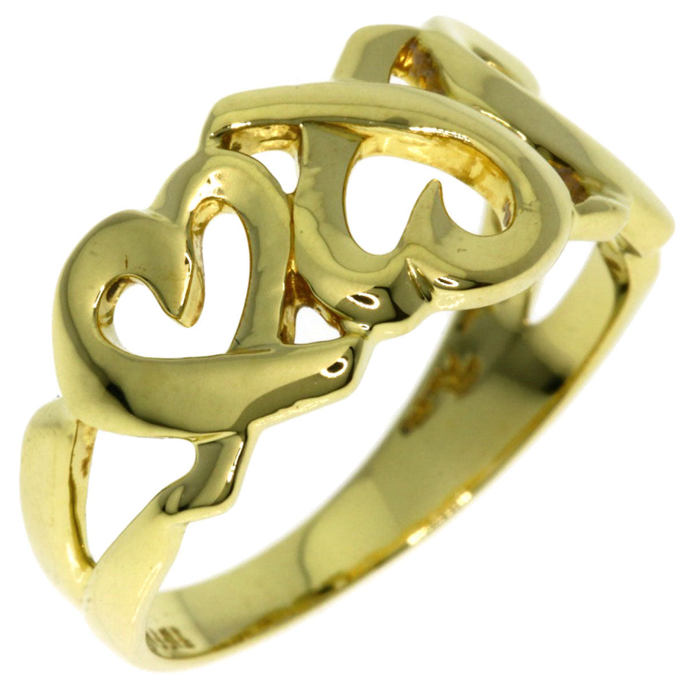 TIFFANY&Co. Ring 18K Yellow Gold gold Triple rubbing heart Women Used Authentic