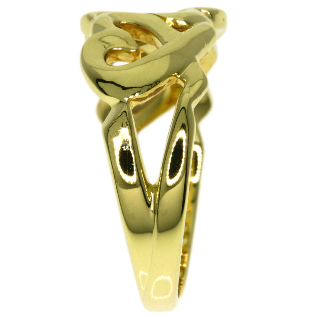 TIFFANY&Co. Ring 18K Yellow Gold gold Triple rubbing heart Women Used Authentic