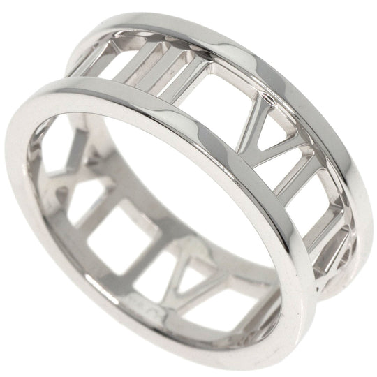 TIFFANY&Co. Ring K18WG Silver Atlas open