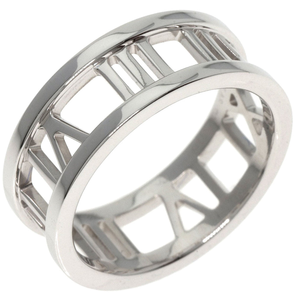 TIFFANY&Co. Ring K18WG Silver Atlas open