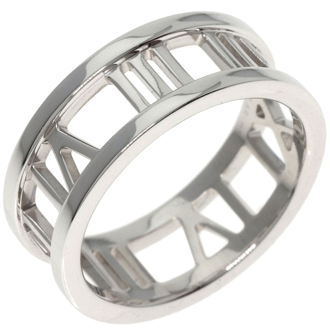 TIFFANY&Co. Ring K18WG Silver Atlas open