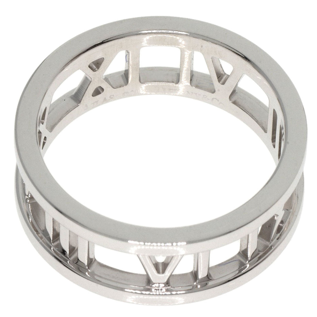 TIFFANY&Co. Ring K18WG Silver Atlas open