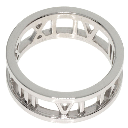TIFFANY&Co. Ring K18WG Silver Atlas open