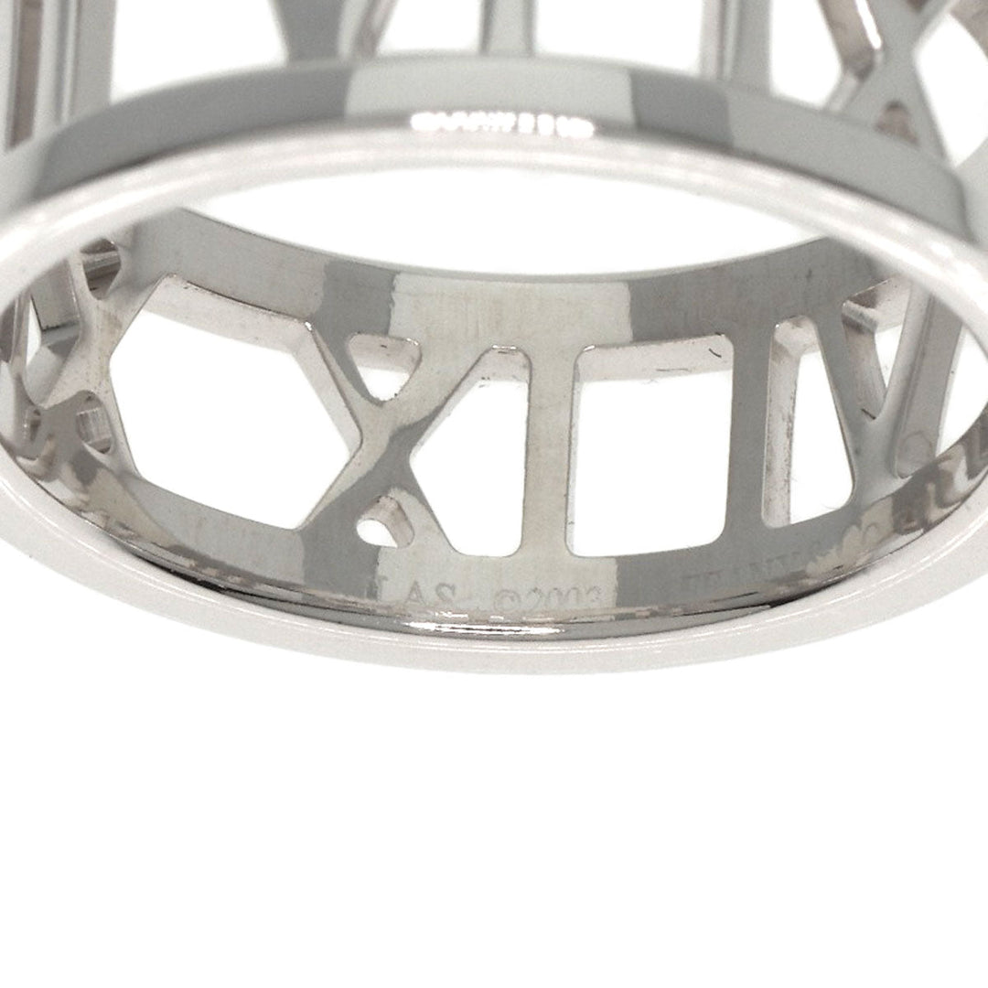 TIFFANY&Co. Ring K18WG Silver Atlas open