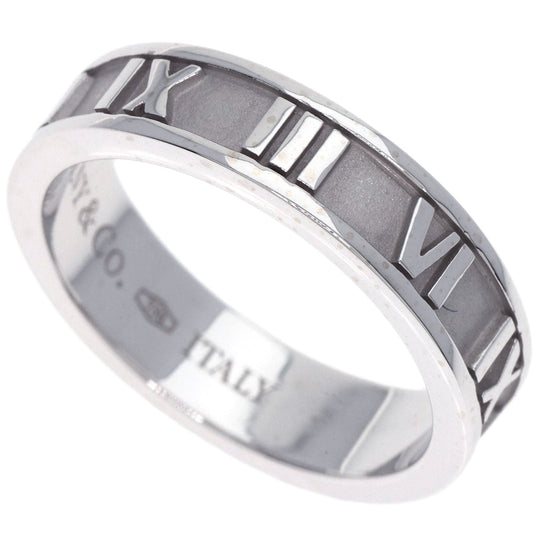 TIFFANY&Co. Ring K18WG Silver Atlas Women Used Authentic