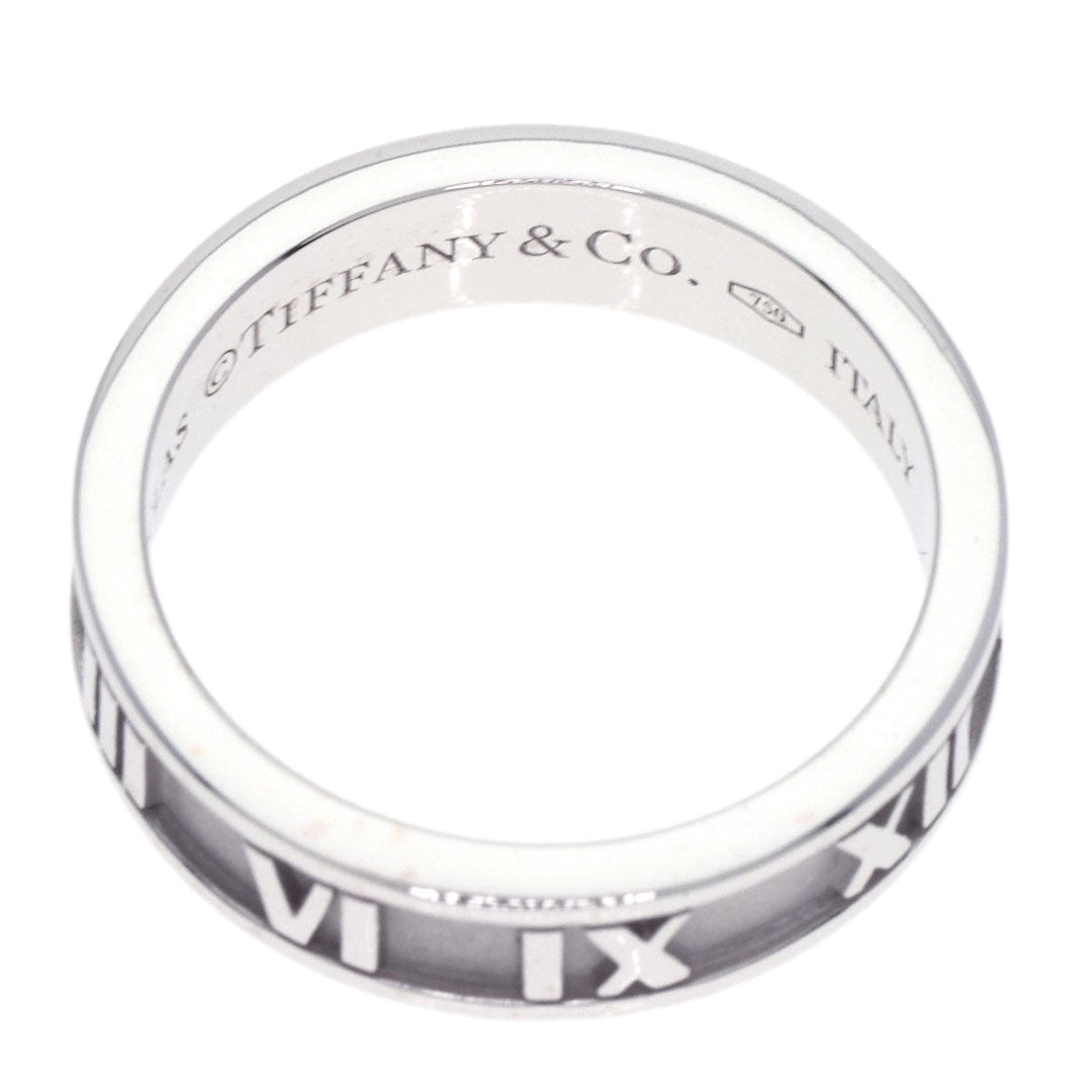 TIFFANY&Co. Ring K18WG Silver Atlas Women Used Authentic