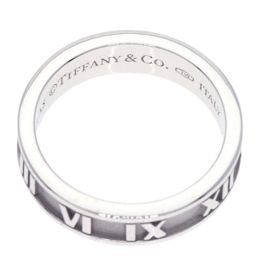 TIFFANY&Co. Ring K18WG Silver Atlas Women Used Authentic