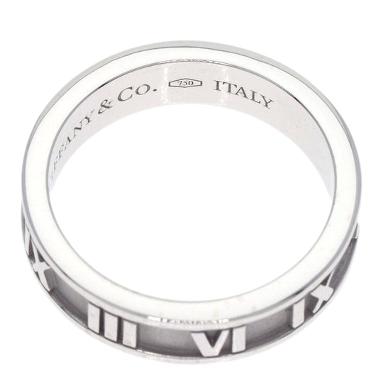 TIFFANY&Co. Ring K18WG Silver Atlas Women Used Authentic