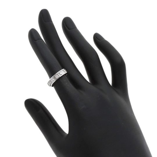 TIFFANY&Co. Ring K18WG Silver Atlas Women Used Authentic