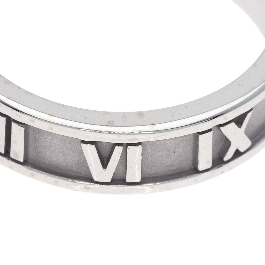 TIFFANY&Co. Ring K18WG Silver Atlas Women Used Authentic
