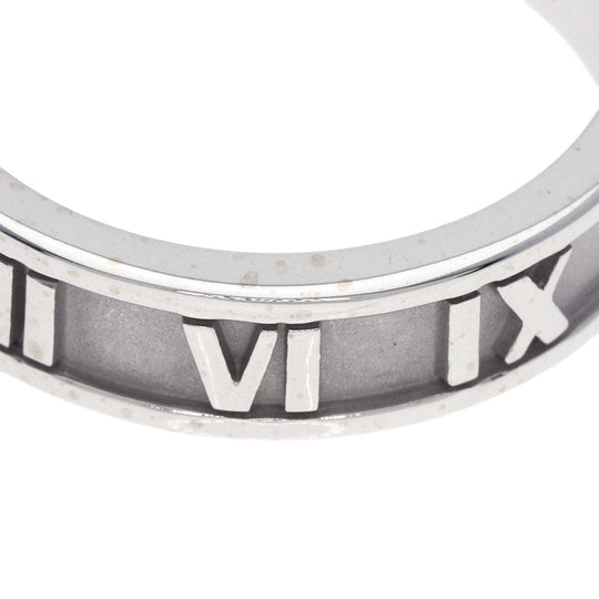 TIFFANY&Co. Ring K18WG Silver Atlas Women Used Authentic