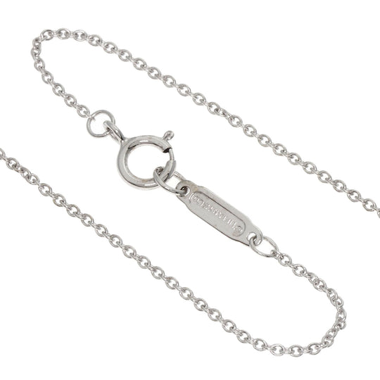TIFFANY&Co. Necklace K18WG Silver Cross 1P Diamond Women Used Authentic