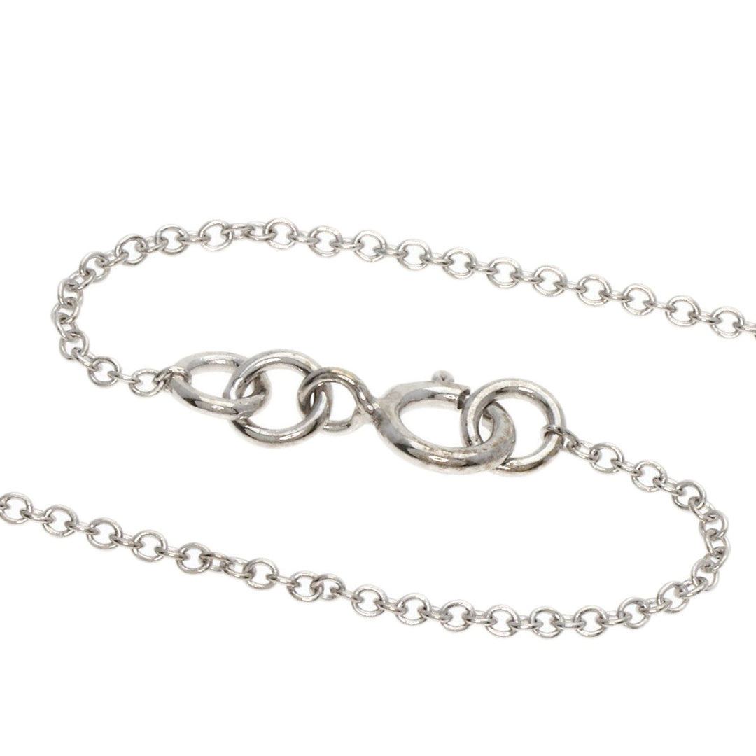 TIFFANY&Co. Necklace K18WG Silver cross Women Used Authentic