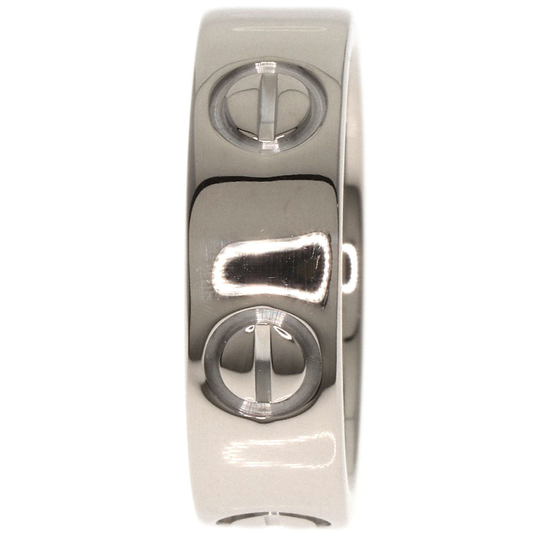 CARTIER Ring K18WG Silver Love Ring #47 Women Used Authentic