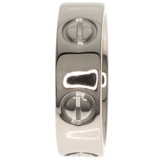 CARTIER Ring K18WG Silver Love Ring #47 Women Used Authentic