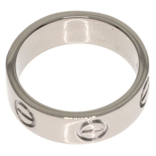 CARTIER Ring K18WG Silver Love Ring #47 Women Used Authentic