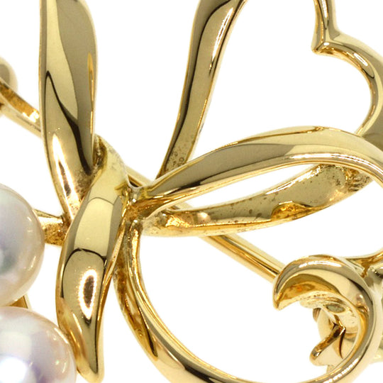 MIKIMOTO Brooch 18K Yellow Gold gold Pearl Women Used Authentic