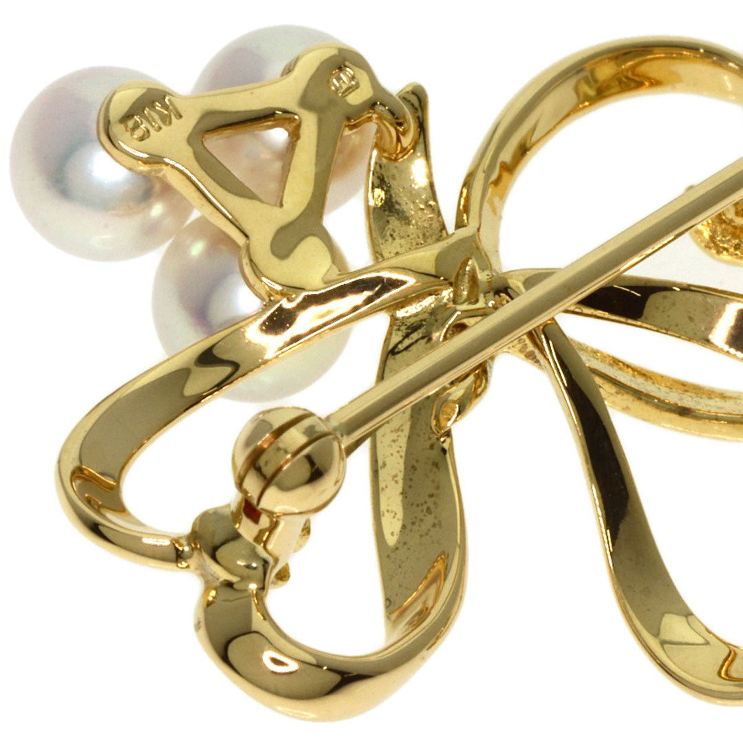 MIKIMOTO Brooch 18K Yellow Gold gold Pearl Women Used Authentic
