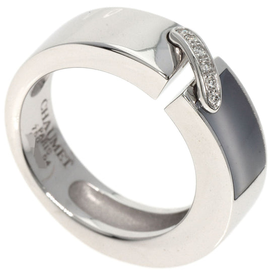 Chaumet Ring K18WG Silver Lianne Diamond #54 Women Used Authentic