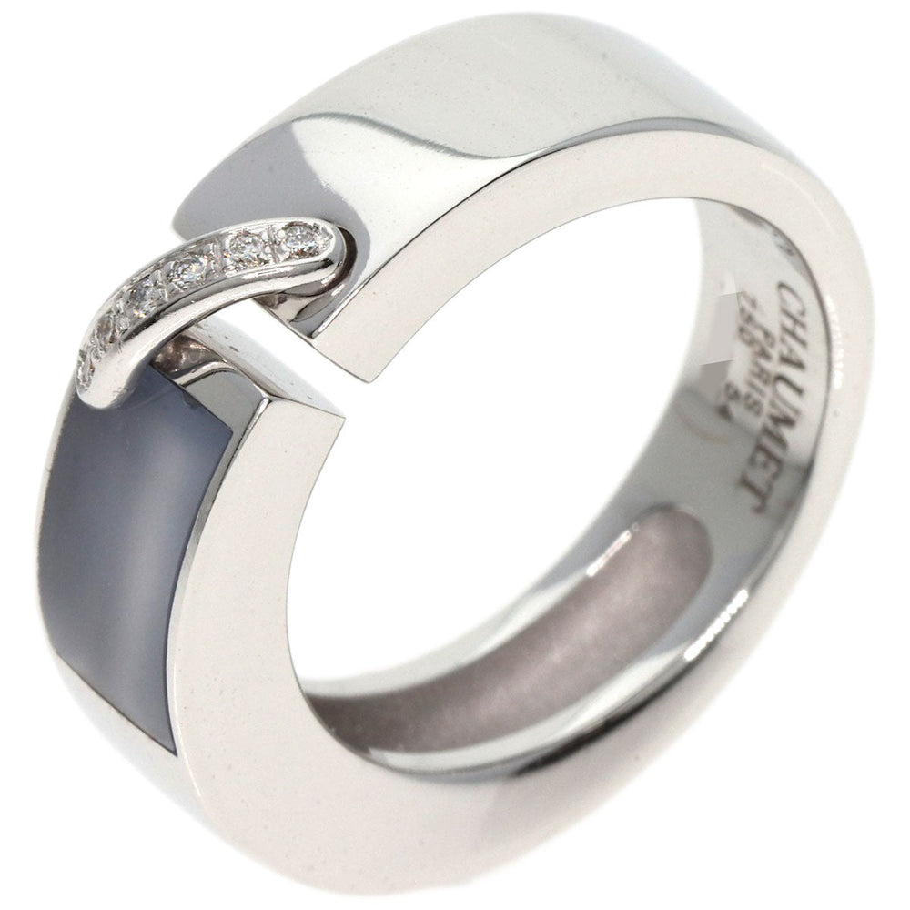 Chaumet Ring K18WG Silver Lianne Diamond #54 Women Used Authentic