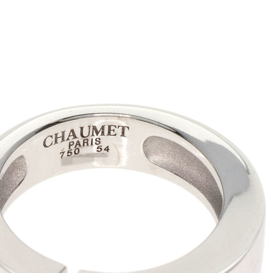 Chaumet Ring K18WG Silver Lianne Diamond #54 Women Used Authentic