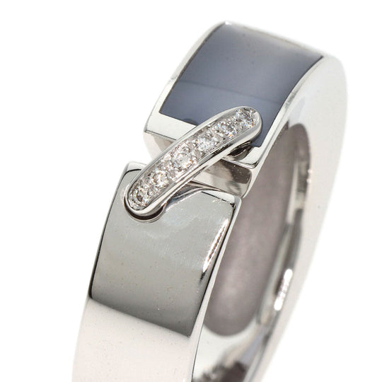 Chaumet Ring K18WG Silver Lianne Diamond #54 Women Used Authentic