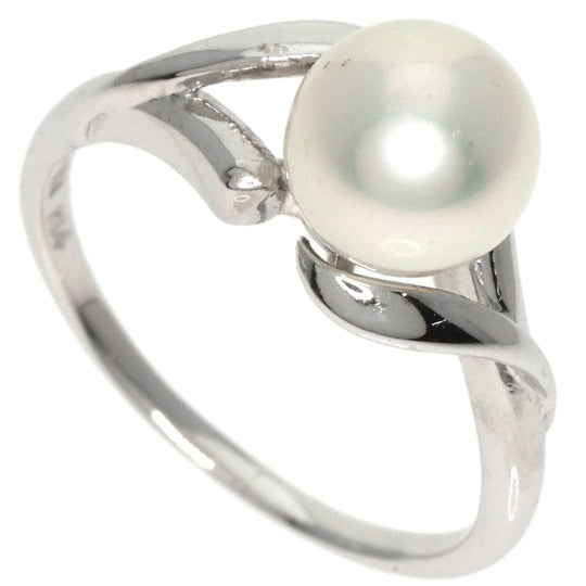 MIKIMOTO Ring K14WG Silver Pearl