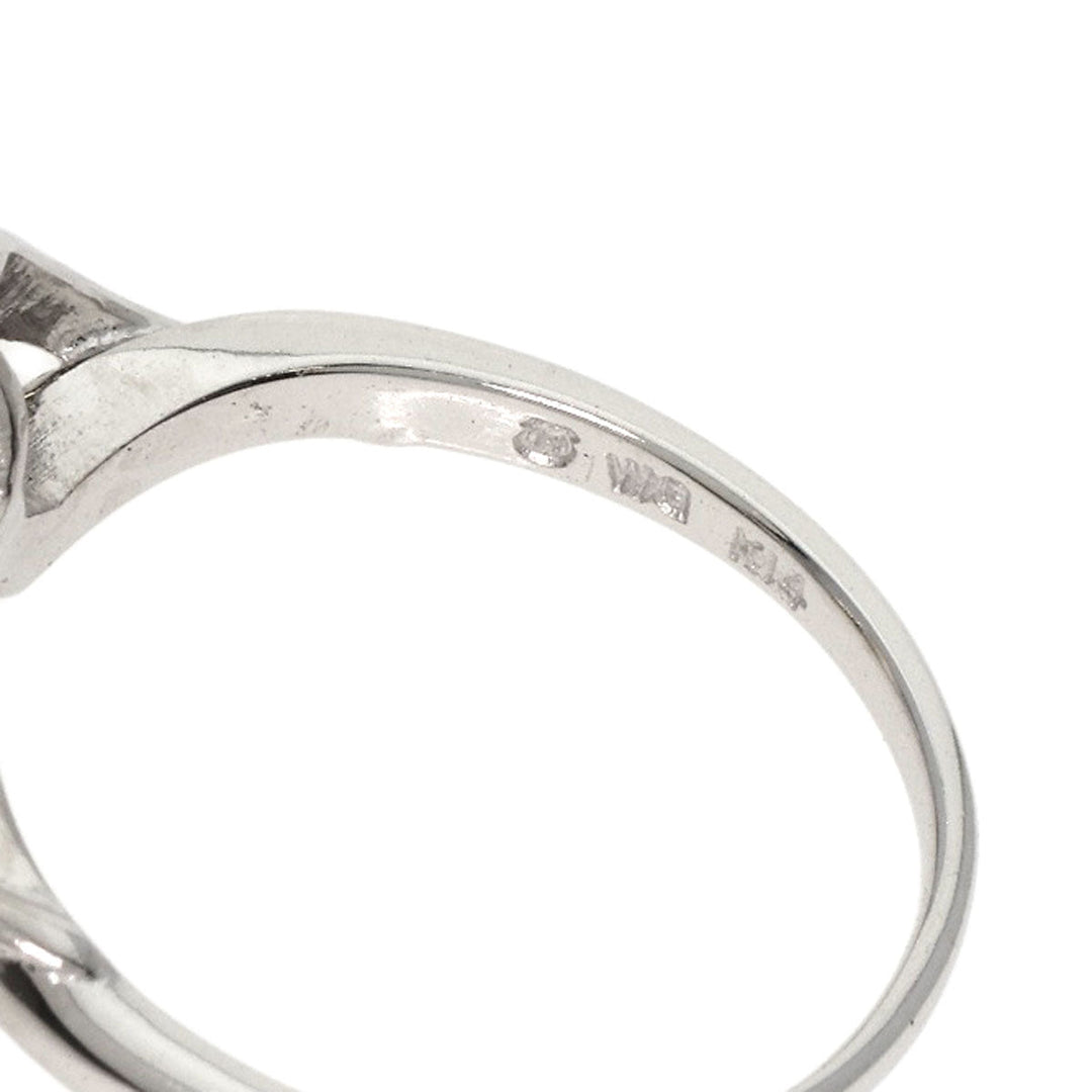 MIKIMOTO Ring K14WG Silver Pearl